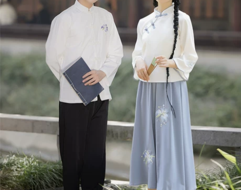 民国风学生装五四青年装复古风两件套毕业班服...