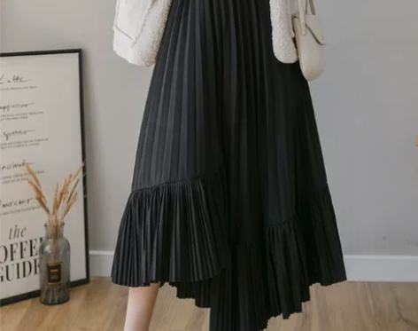 【年货价】复古大摆百褶裙女2021秋冬新款...