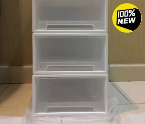 仓库清仓现只需要8.9全新抽屉式收纳箱透明...