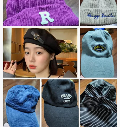 自留呐喊/陈奶奶百搭字母针织毛线帽子女韩版...