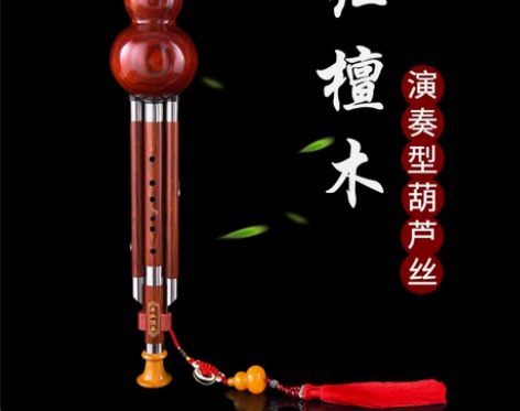 黑檀木全红木葫芦丝专业演奏型乐器成人学生考...