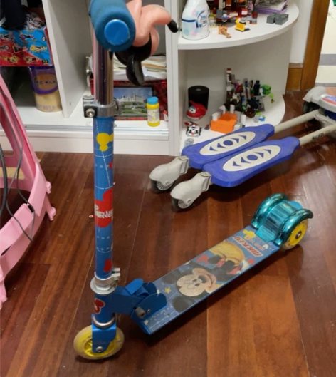 迪斯尼儿童滑板车，处理闲置 立柄的保护膜还...