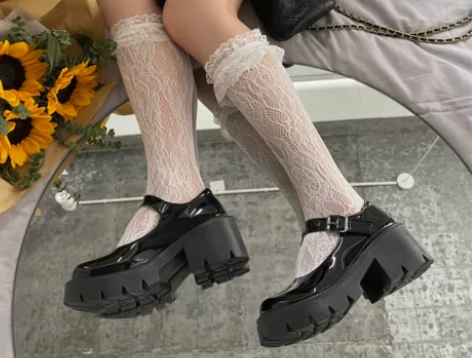 松糕厚底玛丽珍小皮鞋女日系jk制服大头娃娃...