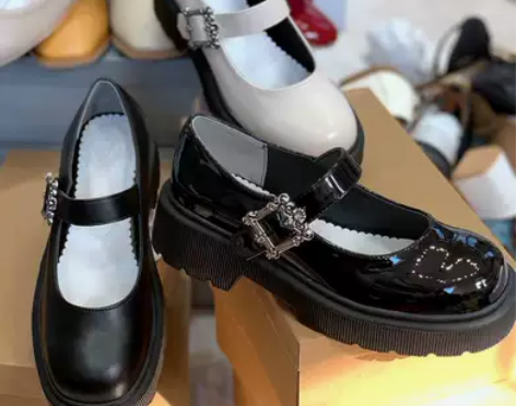 软萌暗黑！日系洛丽塔复古森林系制服鞋玛丽珍...