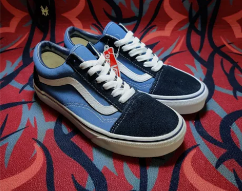 Vans Old Skool海军蓝经典款板...