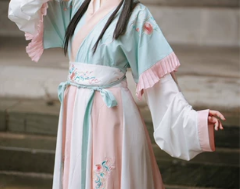 花神记灵语原创汉服女晋制交领襦裙齐腰秋冬刺...