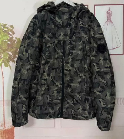 KILOgMETERS迷彩服风衣男士风衣外...