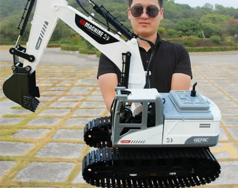 超大合金遥控挖掘机充电动工程车挖土机仿真挖...