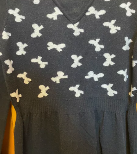 阔色法式黑色针织连衣裙女2022新款秋冬内...