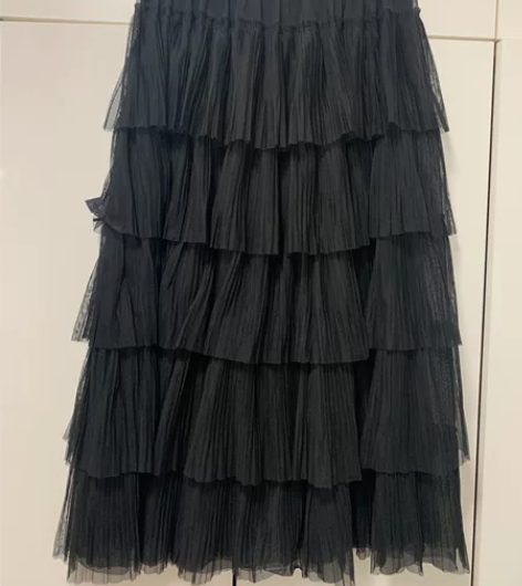 专柜购入太平鸟女蛋糕裙纱裙网纱裙半身裙 L...