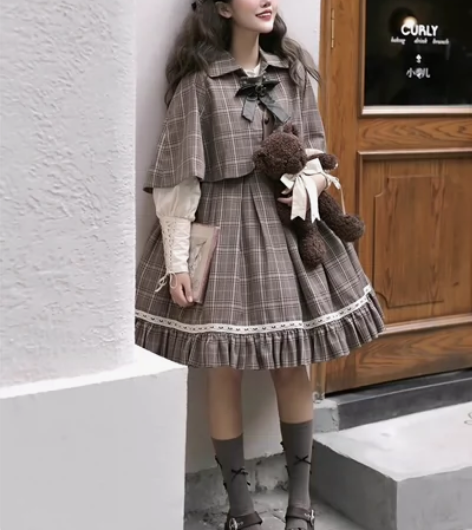 现货甜心贩售机小侦探原创lolita秋冬侧...