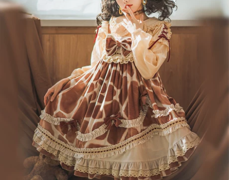 甜心贩卖机 小橡果系列-小鹿纹jsk 穿1...