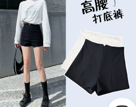 短裤女秋款外穿黑色防走光安全打底裤高腰弹力...