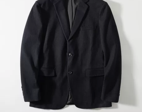 利郎西装!经典黑色!弹力灯芯绒!笔挺显高!...