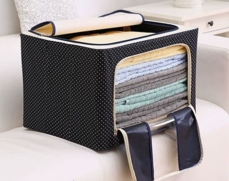 【处理】72L大号收纳箱装衣服牛津布纺棉被...