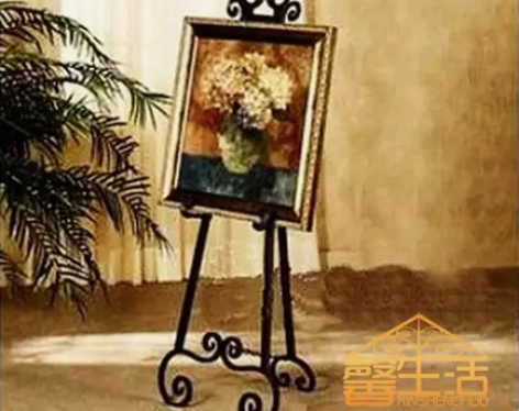 馨生活落地铁艺展示架素描画架 简约油画架相...