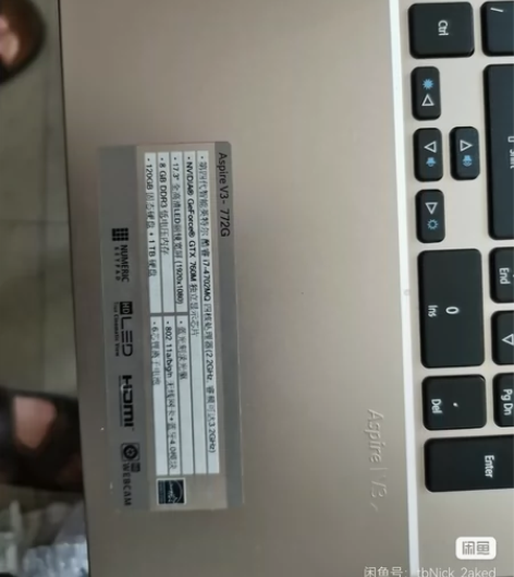 宏基笔记本AspireV3-772G ,w...