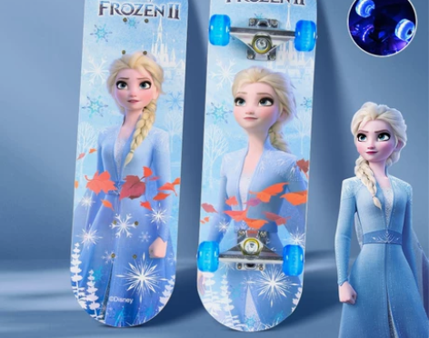 迪士尼滑板 儿童初学者男女生6-12四轮专...