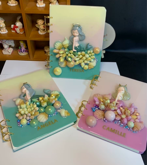 【定制款】原创设计」海洋风美人鱼，滴胶笔记...