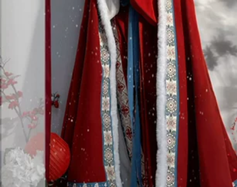 原创仙楚姬汉服女出塞直裾魏晋斗篷秋冬