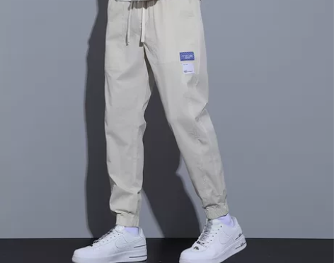 工装裤子男2023运动裤夏季薄款潮流九分束...