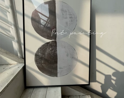 墙画壁画加州当代艺术moon wall客厅...