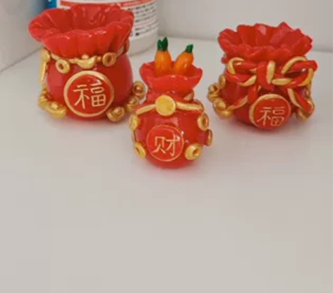 黑煤球巴洛克阿飘底座新年手工作品 拍照技术...