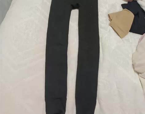 黑色加绒紧身裤子，踩脚，适合95斤左右的姐...