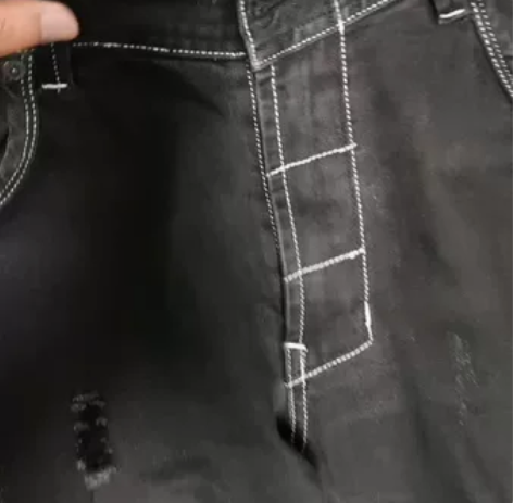 odbo 男士修身牛仔裤，破洞设计 170...