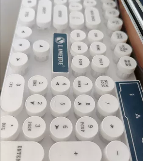 朋克复古电脑笔记本有线键盘鼠标套装发光机械...