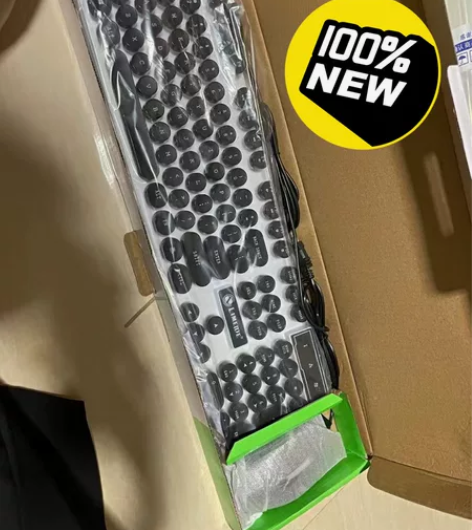 【便宜处理】键盘鼠标套装朋克复古发光键盘机...