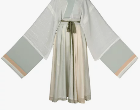 淡竹叶 花朝记汉服原创设计 魏晋制复原款襦...