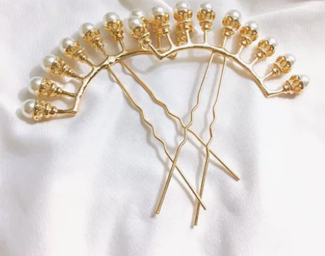 包邮古风发簪珍珠排簪网红汉服发饰超仙古装头...