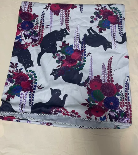 80cm200cm超大围巾、盖布 精致小猫...