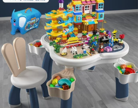 【双11狂欢价】万高儿童积木桌子多功能拼装...