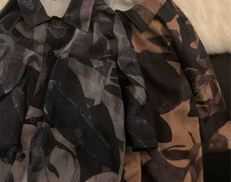 夏季ins港风夏威夷冰丝花短袖衬衫男士宽松...