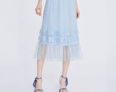 网纱半身裙女红袖夏装仙女裙chic温柔中长...