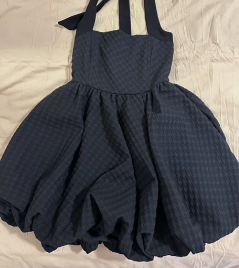 挂脖系带蓬蓬裙a字裙抹胸连衣裙可爱公主裙 ...