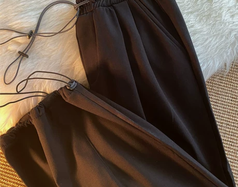 ins潮牌宽松直筒阔腿长裤男女情侣潮流百搭...