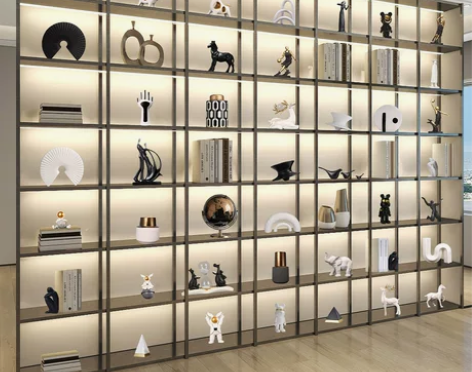 饰品装饰现代轻奢高档客厅摆件家居展示柜书柜...