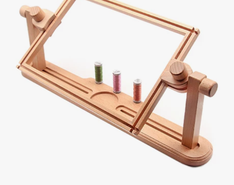 刺绣画 麋鹿先生 法式刺绣多功能榉木绣绷夹...