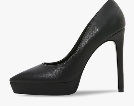 2022春秋新款真皮黑色高跟鞋防水台单鞋1...