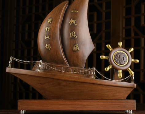 一帆风顺帆船摆件家居饰品客厅玄关钥匙收纳