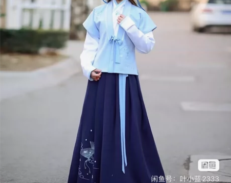 如梦霓裳汉服女襦裙半臂交领齐腰桃花扇中国风...