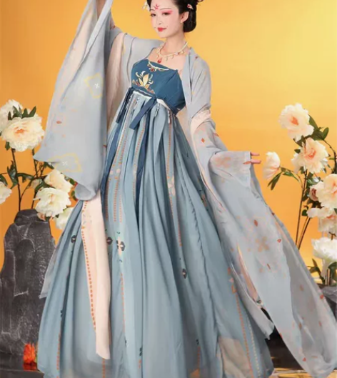 汉旭原创汉服女秋季中国风仙气飘逸古风大袖衫...