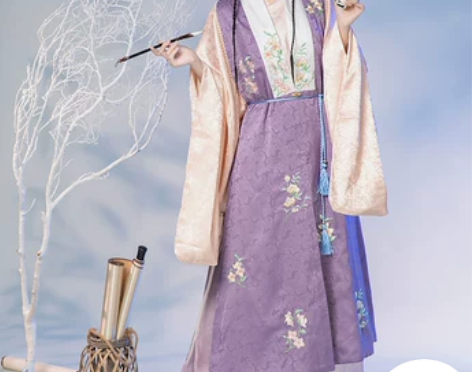 柒邑原创汉服女【西楼月】明制立领长袄比甲马...