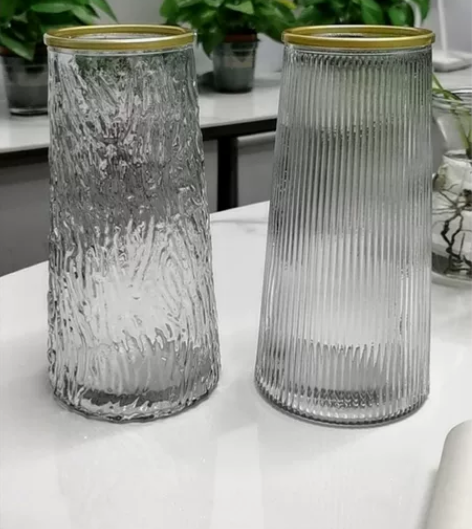 【2个11.9】花瓶玻璃透明花瓶桌面欧式大...