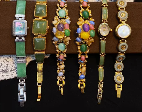 手表Vintage海外复古古董首饰真皮表带超