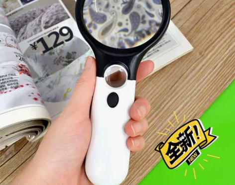双镜手持式45倍高清放大镜 3倍光学珠宝双...