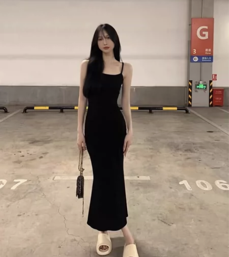 轻熟御姐风性感紧身连衣裙女夏收腰遮肉包臀裙...